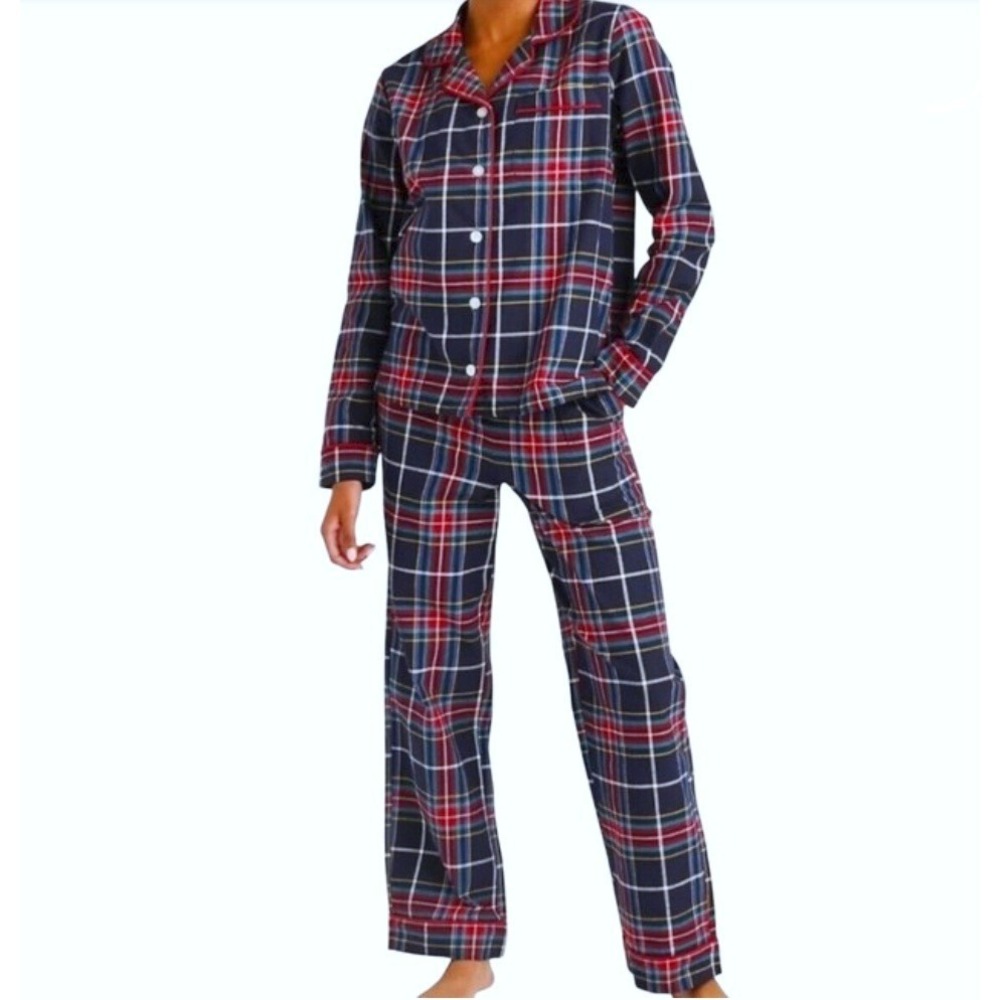 NWT - Vera‎ Bradley Flannel Pajamas Set Blue Red 3X Plaid